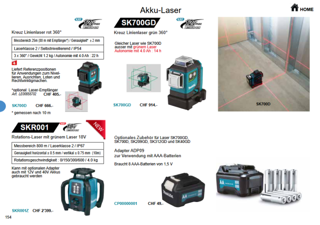 Preview: 44. Makita Laser / Messgeräte